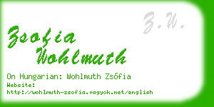 zsofia wohlmuth business card